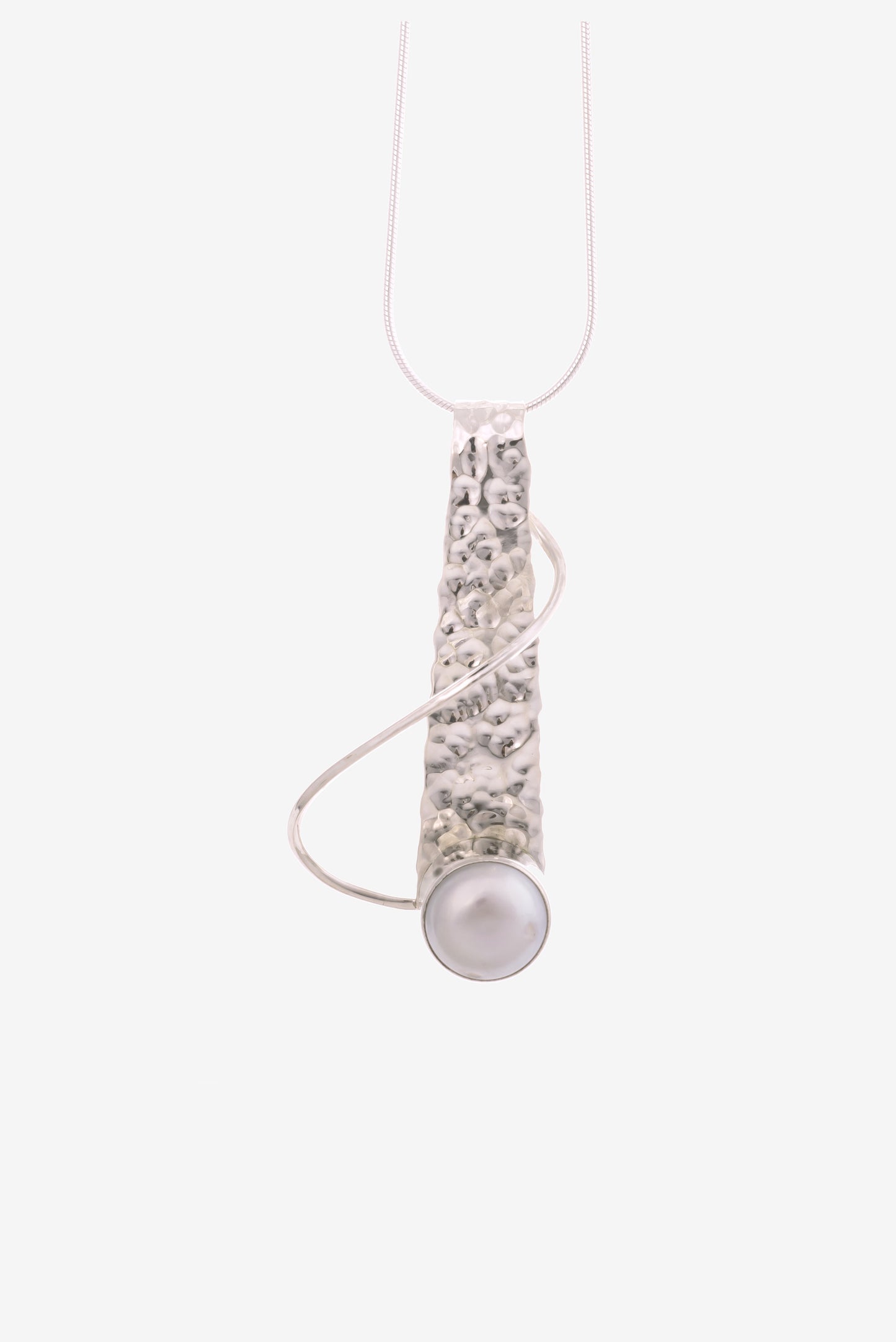 Pearl and Ribbon Pendant