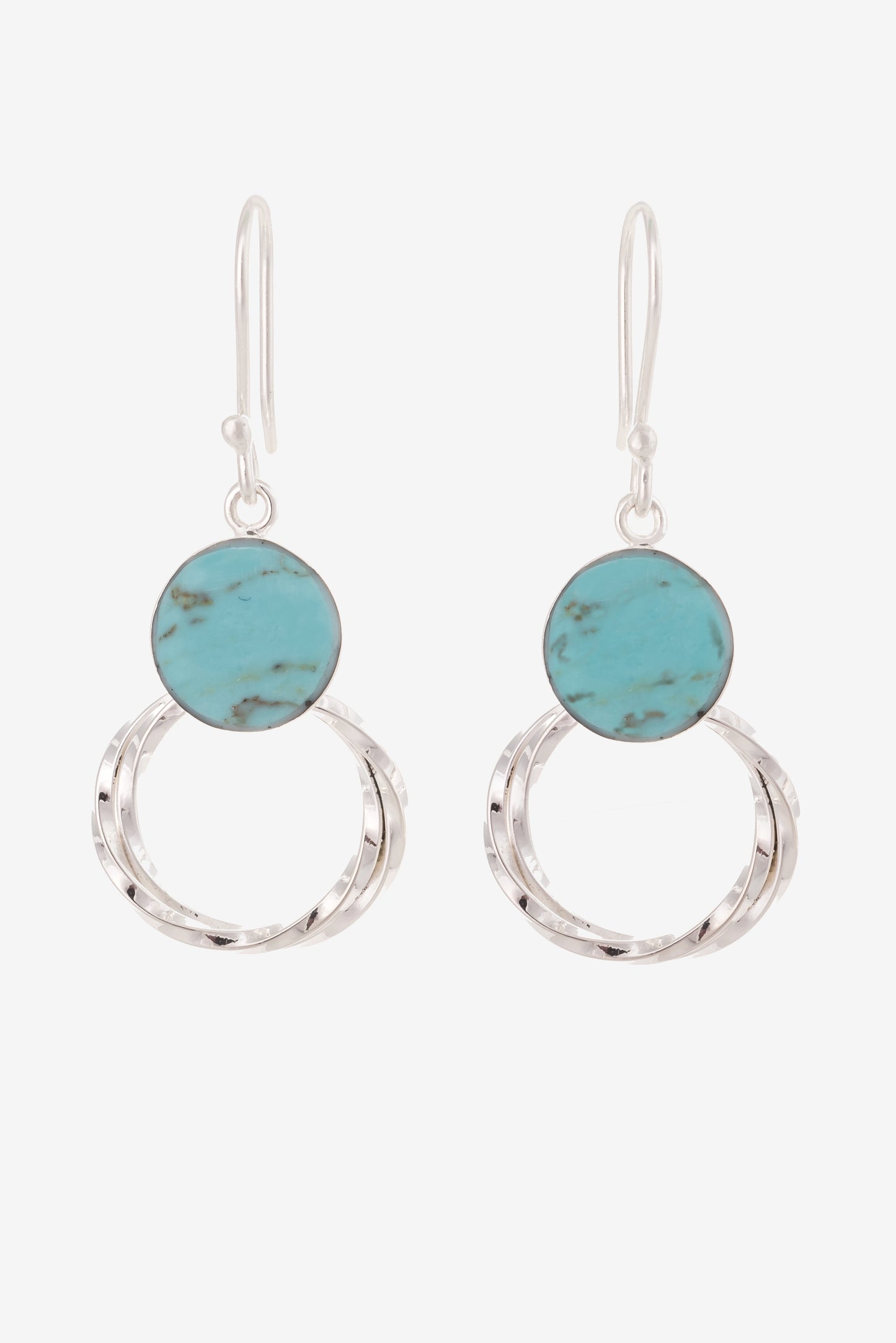 Turquoise and Rings Earrings