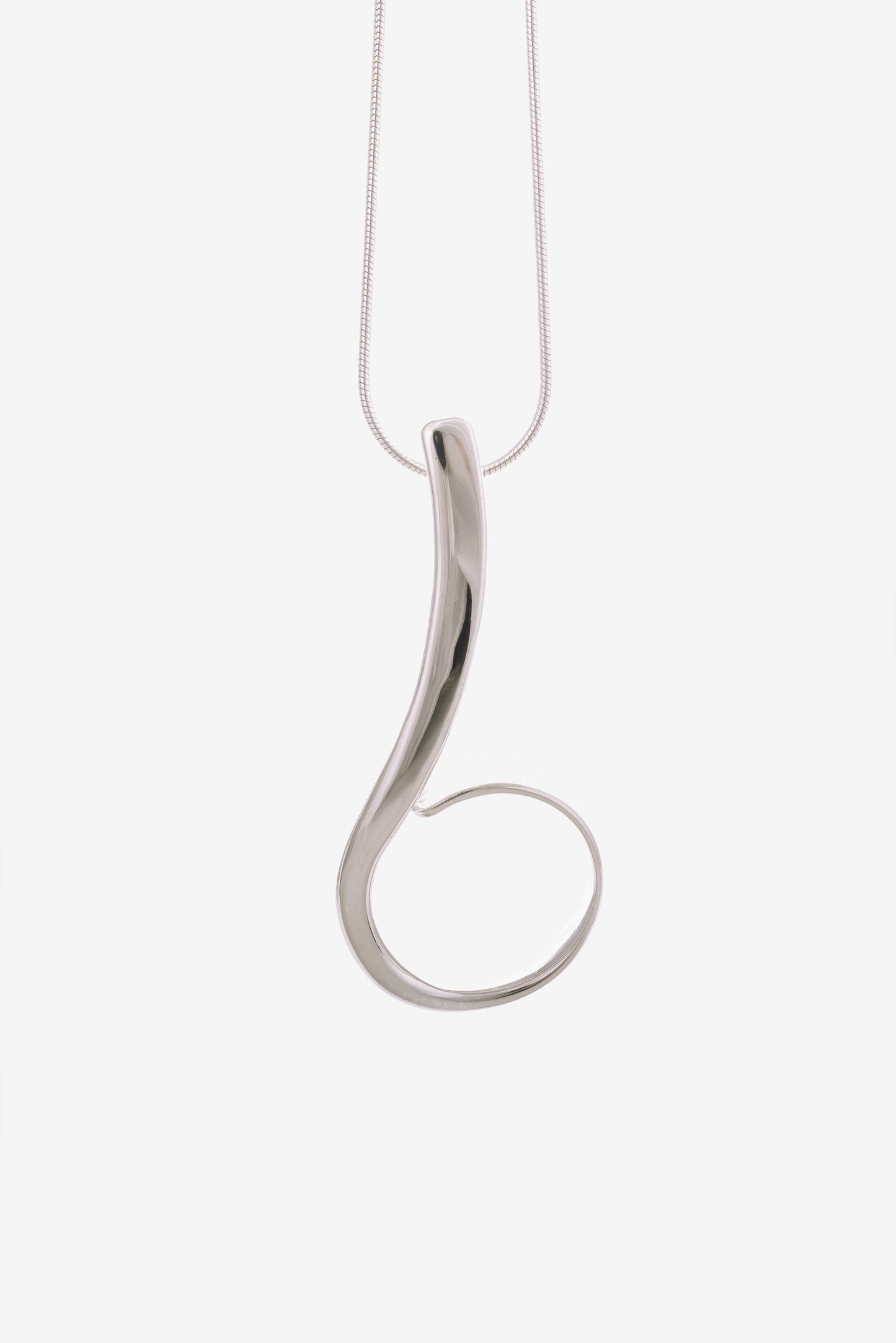 Elongated Open Spiral Pendant