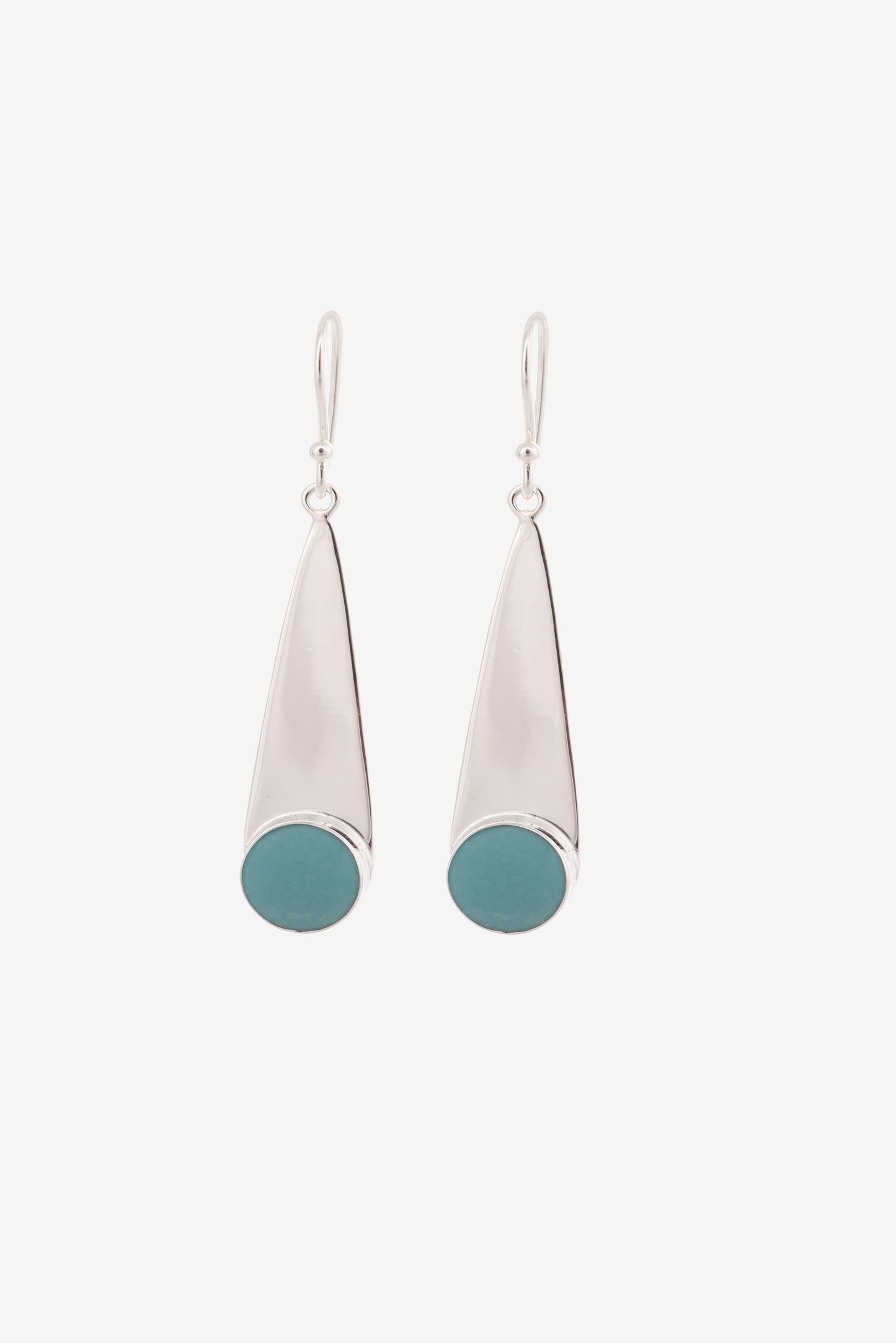 Triangle & Turquoise Earrings