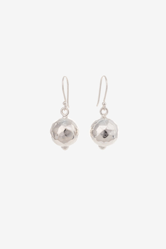 Large Hammered Ball Earring